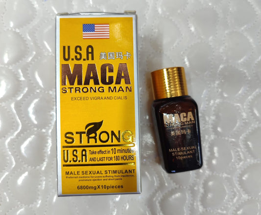 USA Maca Strong Man Male Sexual Enhancement 6800mg – 10 Tablets