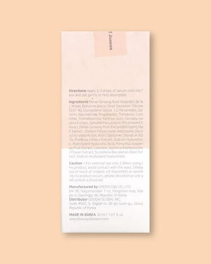 Beauty of Joseon Revive Serum Ginseng + Snail Mucin 30ml