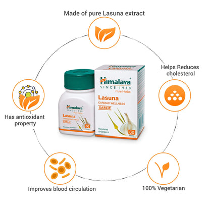 Himalaya Lasuna Cardiac Wellness – 60 Tablets