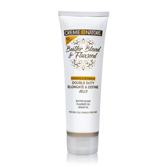 Creme of Nature Butter Blend & Flaxseed Double Duty Elongate & Define Curl Jelly