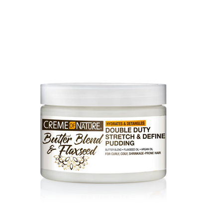 Creme of Nature Butter Blend & Flaxseed Double Duty Curl Stretch & Define Pudding