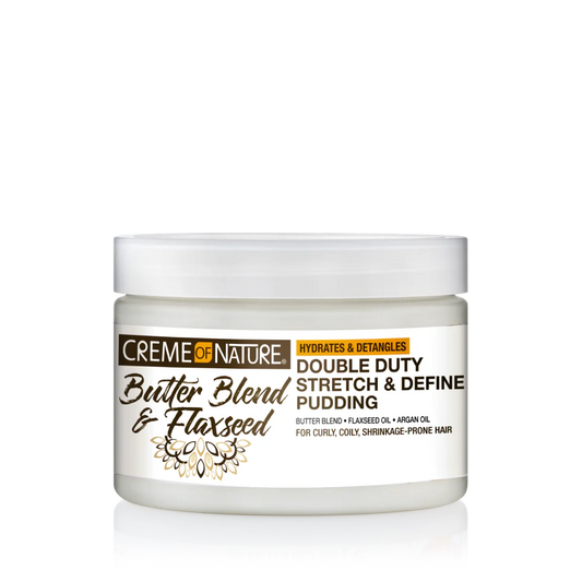 Creme of Nature Butter Blend & Flaxseed Double Duty Curl Stretch & Define Pudding
