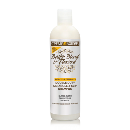 Creme of Nature Butter Blend & Flaxseed Double Duty Detangle & Slip Shampoo