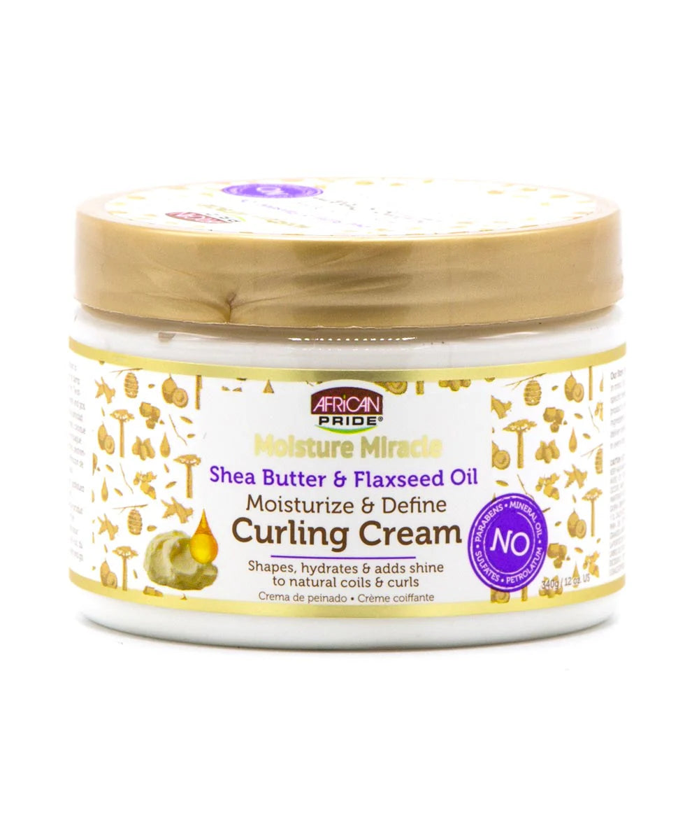 African Pride Moisture Miracle Shea Butter & Flaxseed Oil Curling Cream