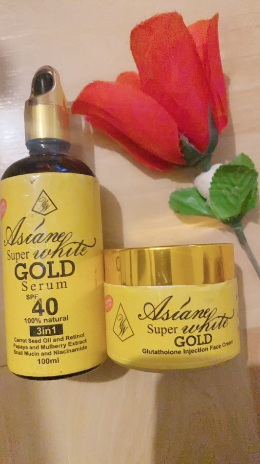 Asian White Super White Gold 3-in-1 Serum 100ml & Face Cream 100g