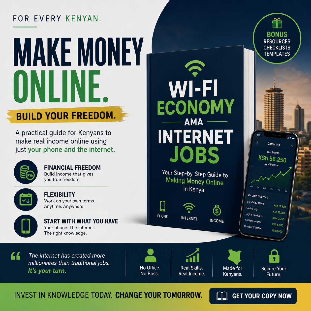 Internet Economy - Learn how to make money online using a phone and Internet (B)