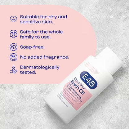 E45 Emollient Bath Oil (500ml)