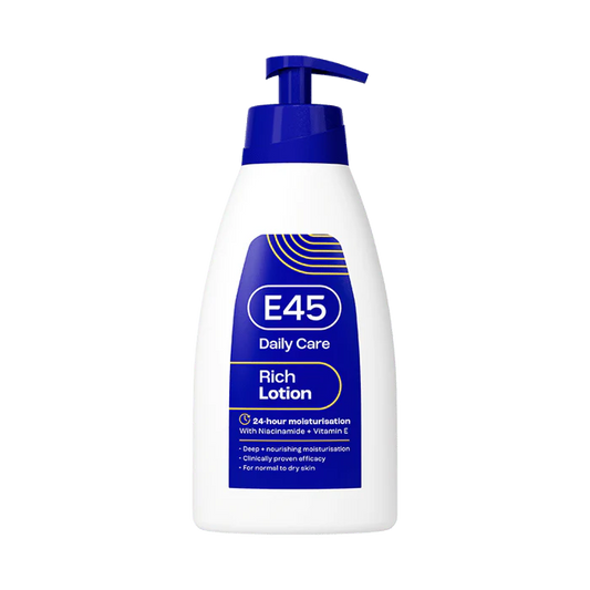 E45 Rich 24h Body Lotion Moisturiser with Primrose Oil – 400ml