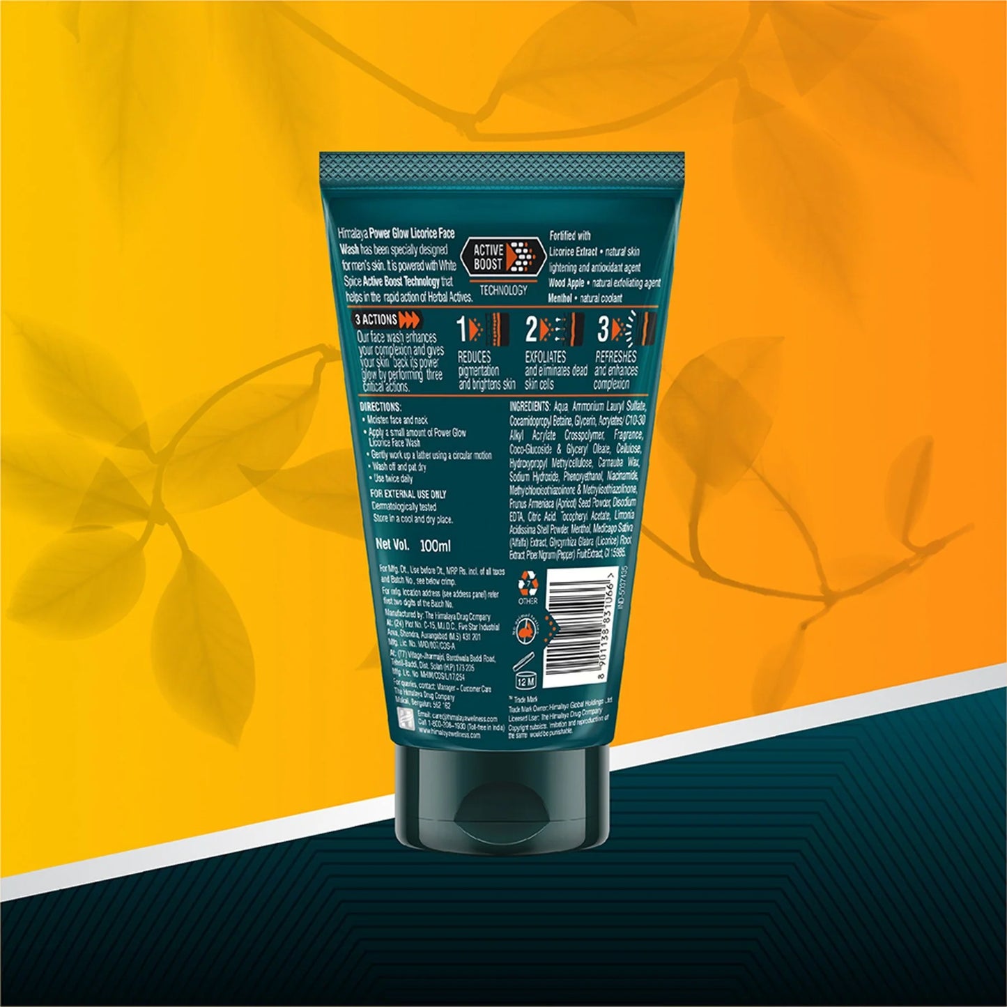 Himalaya Men Power Glow Licorice Face Wash – 100ml