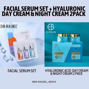 DR. RASHEL Facial Serum Set(3 Pack) + Hyaluronic Acid Creams (2 Pack)