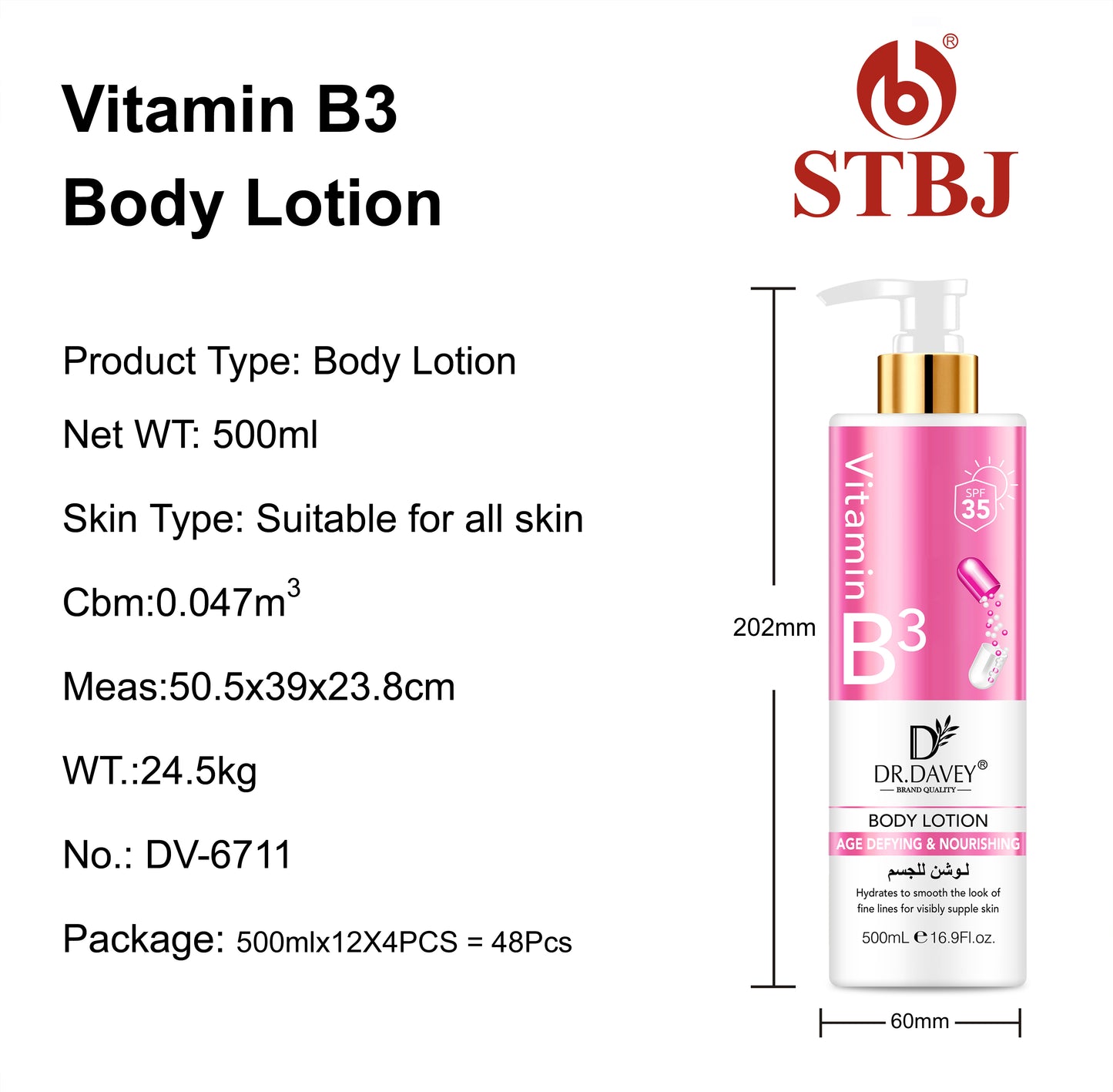 Dr. Davey Vitamin B3 Age Defying & Nourishing Body Lotion