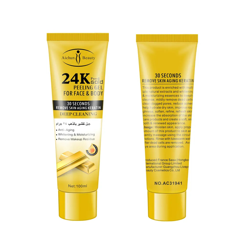Aichun Beauty 24K Gold Deep Cleansing Face & Body Peeling Gel