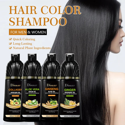 Disaar Ginseng Olive Oil Hair Color Shampoo – Natural Coverage with Nourishing Care