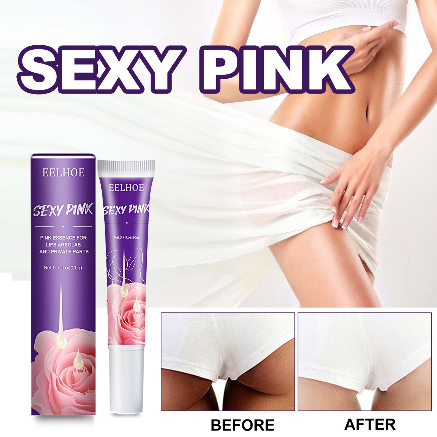 EELHOE Sexy Pink Essence for lips, areolas, and private areas