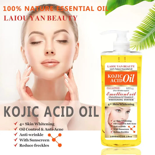 Laiou Yan Beauty Kojic acid whitening body and face oil-1000ml