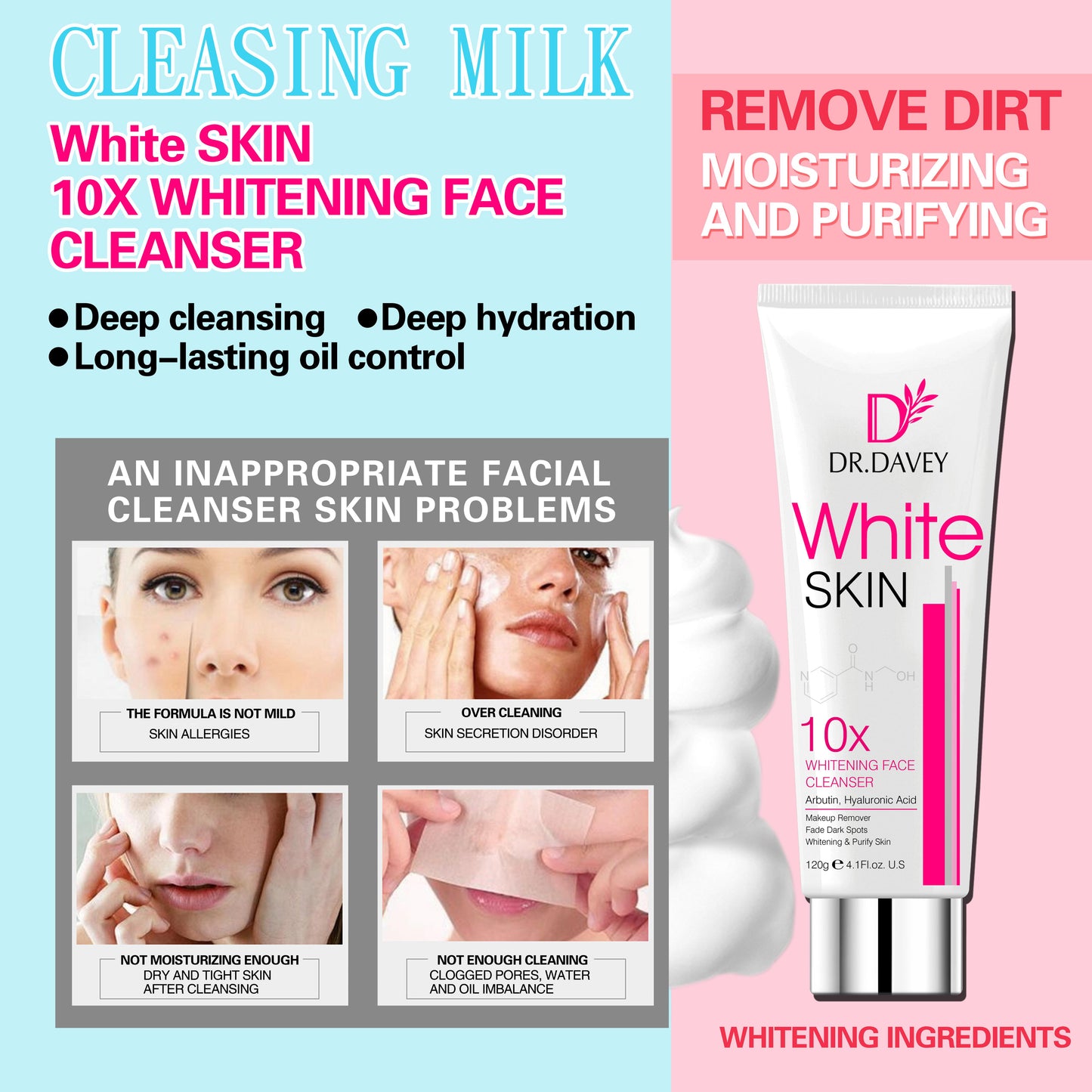 Dr. Davey White Skin 10X Whitening Face Cleanser