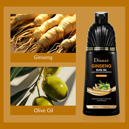 Disaar Ginseng Olive Oil Hair Color Shampoo – Natural Coverage with Nourishing Care