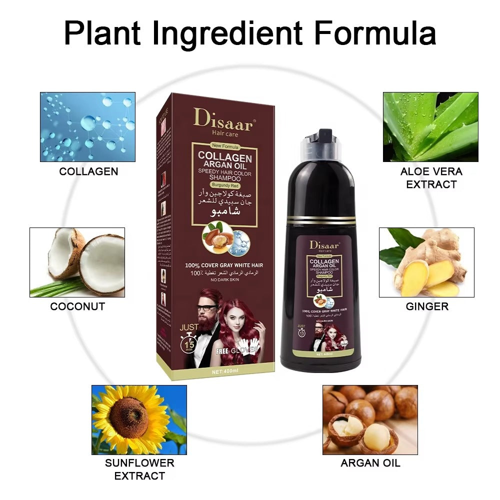 Disaar Collagen Argan Oil Speedy Hair Color Shampoo