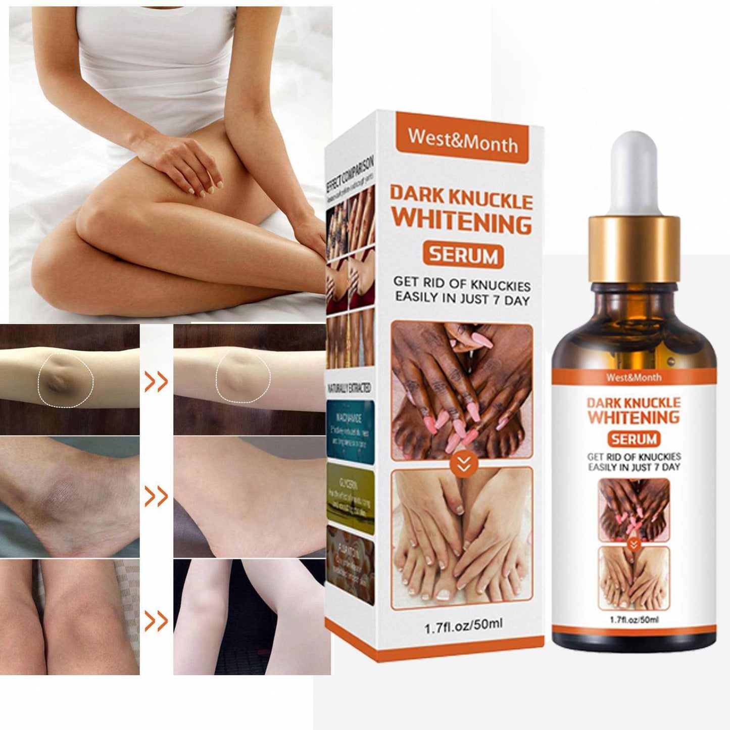 Skin Care Serum Vitamin C Brightening Whitening Skin Lifting Skin Care Serum Niainamide for Anti Aging Vitamin c Serum knucles, elbow, knees