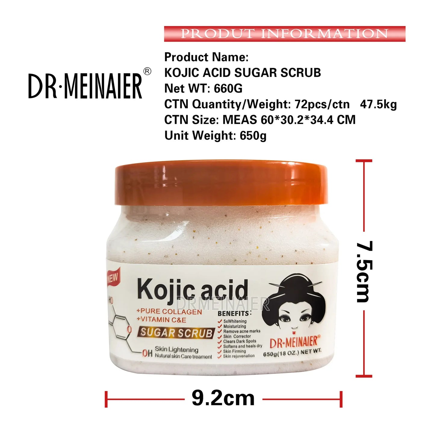 Dr. Meinaier Kojic Acid Sugar Scrub