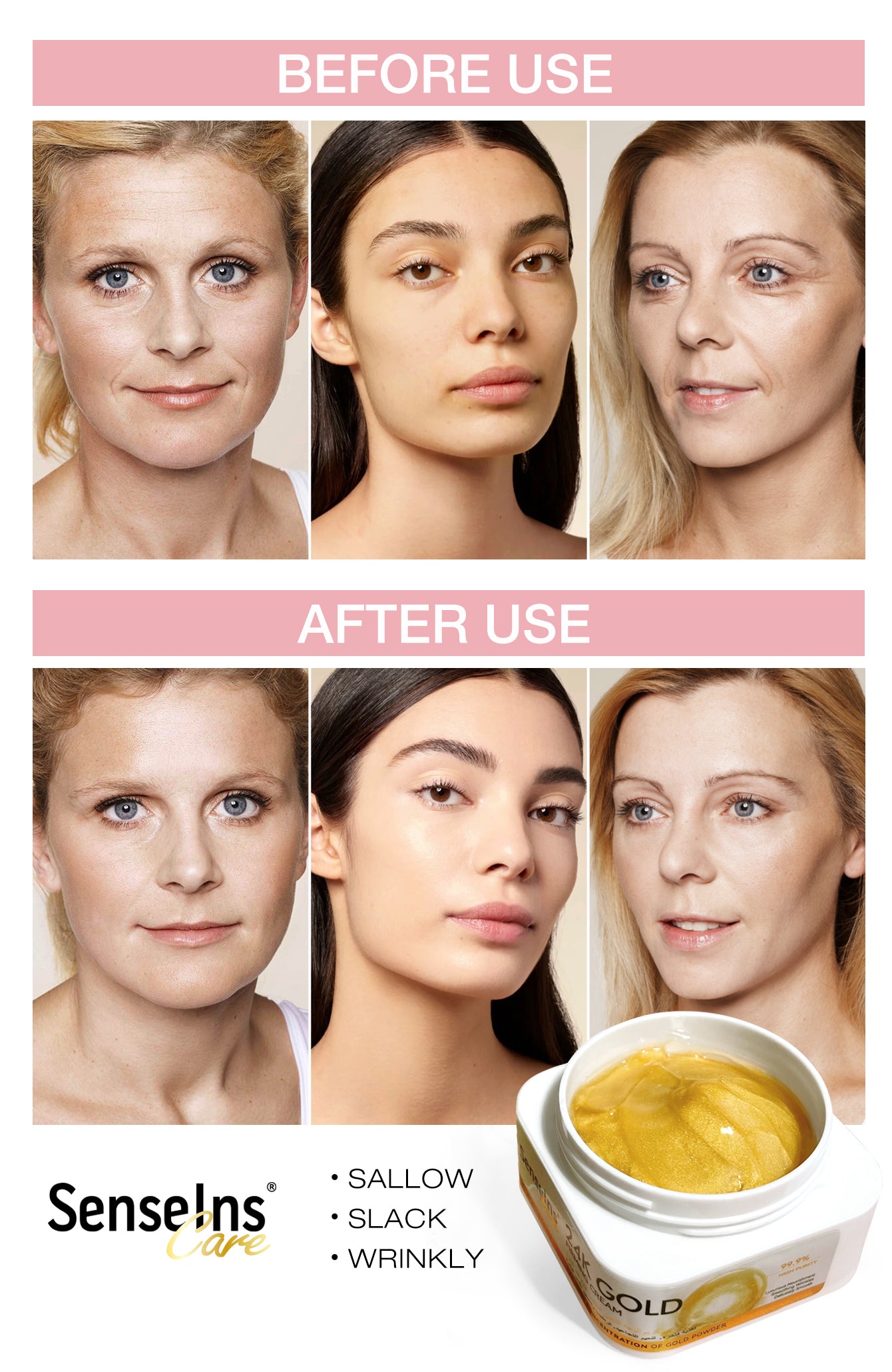 Senselns Care 24K Gold Firming Cream – 50 ml