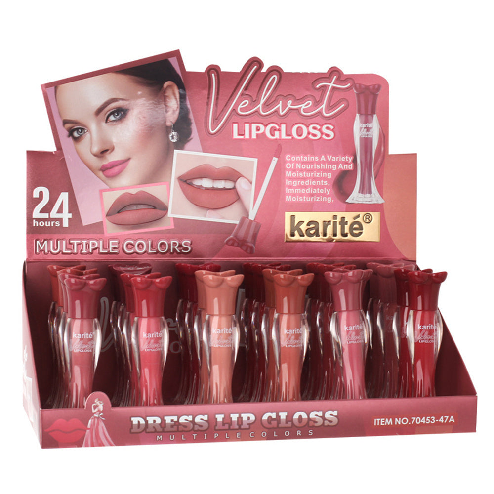 Karité 24H Long Lasting Multi-Color Red Velvet Lip Gloss