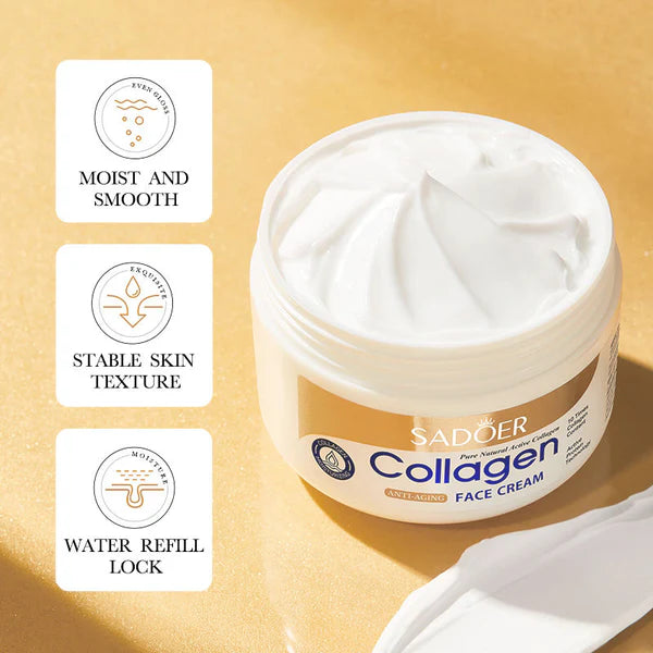 SADOER Natural Organic Collagen Hydrating Anti Aging Face Whitening Cream For All Skin