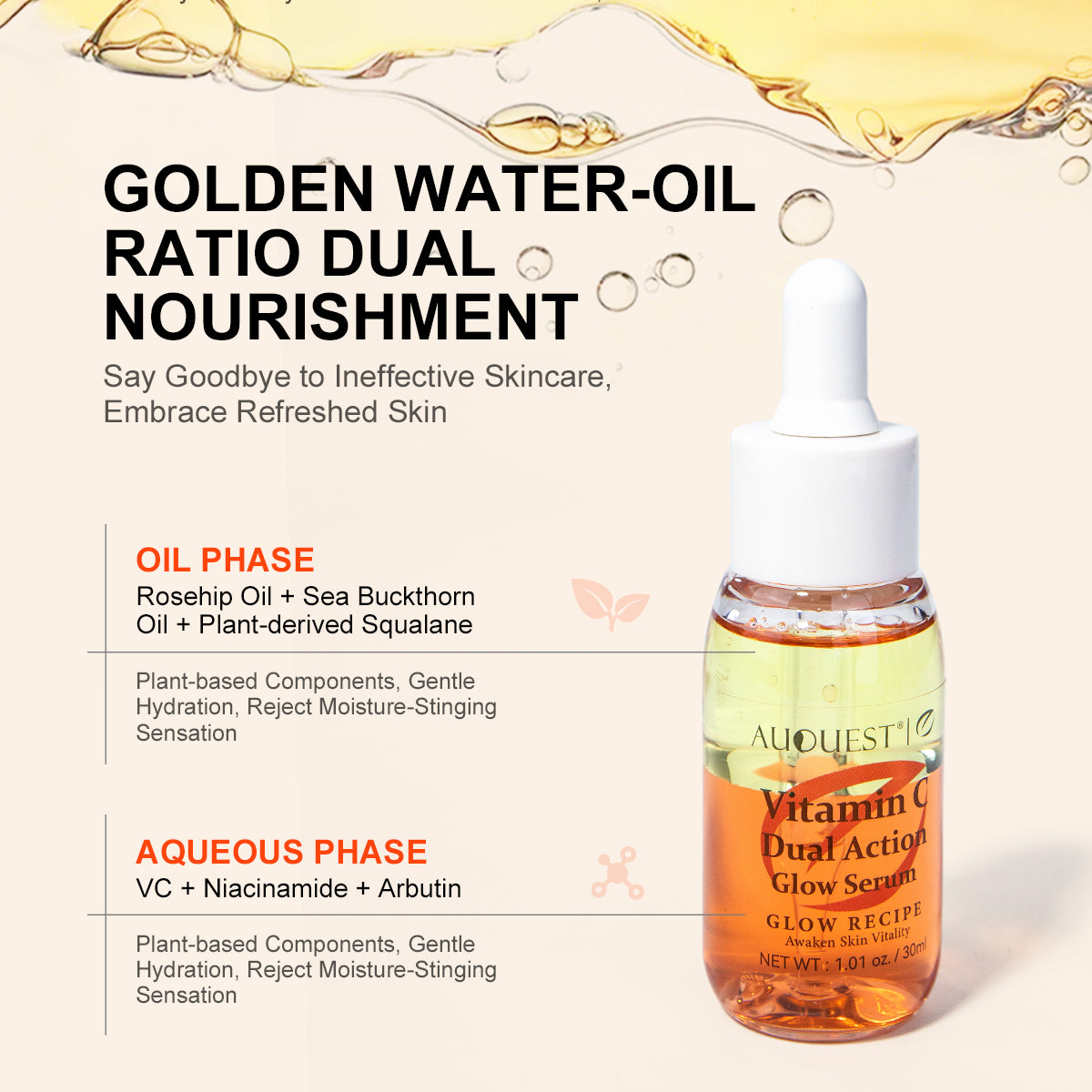 AUQUEST Vitamin C Dual Action Glow Serum – 30 mL (Copy)
