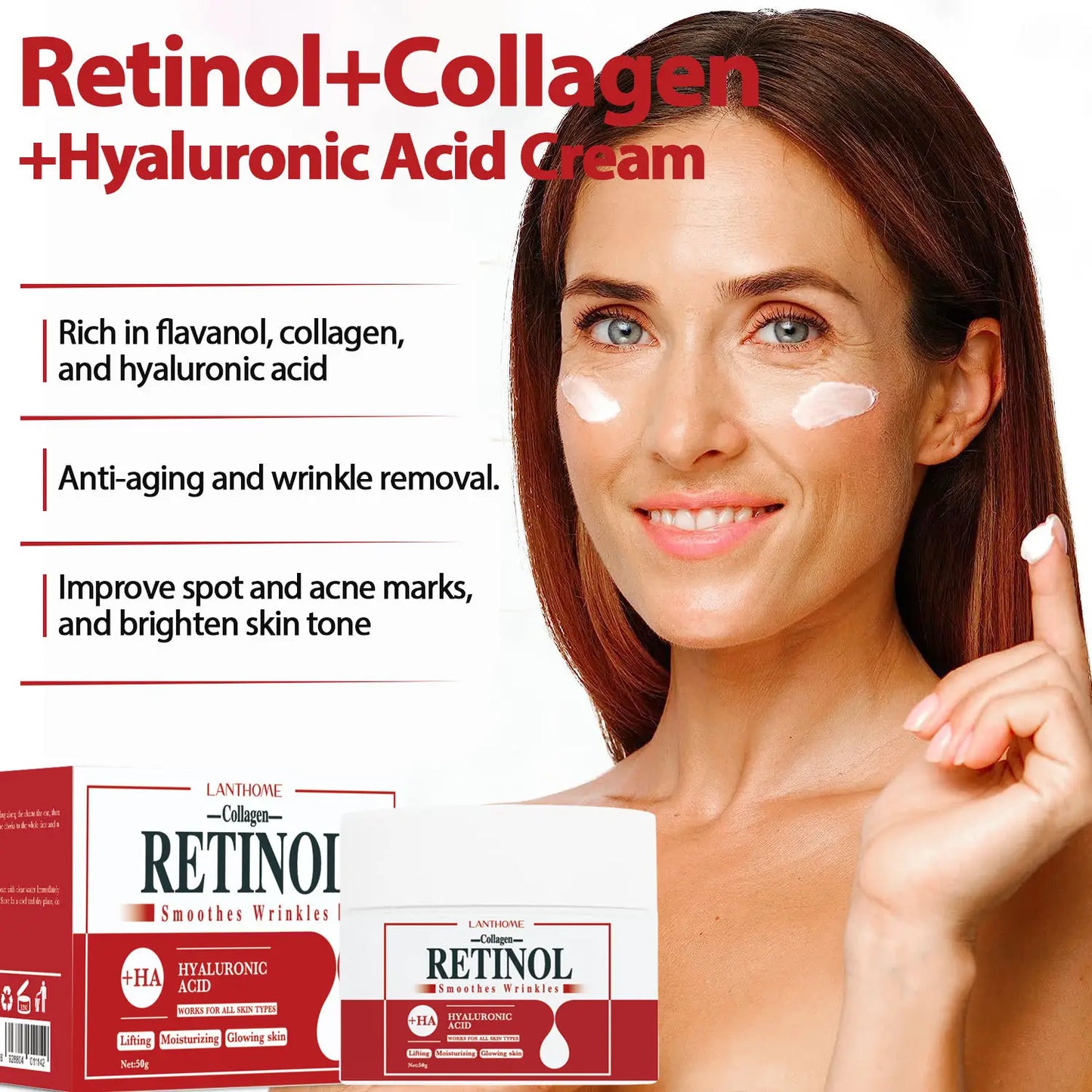 Lanthome Collagen & Retinol Face Wrinkle Remover Cream