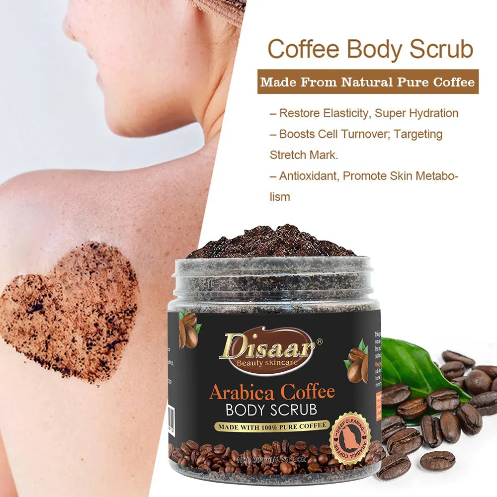 DISAAR Arabica Coffee Body Scrub – Exfoliate, Firm & Rejuvenate Skin Naturally