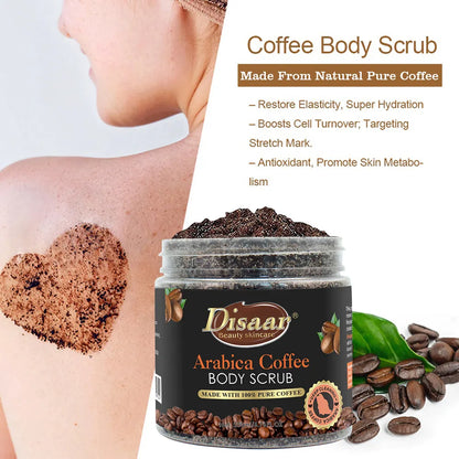 DISAAR Arabica Coffee Body Scrub – Exfoliate, Firm & Rejuvenate Skin Naturally