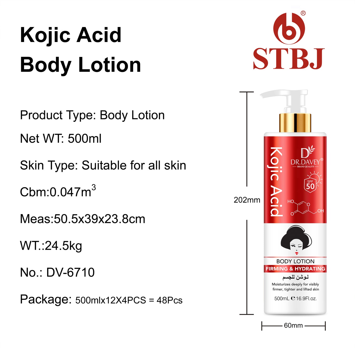 Dr. Davey Kojic Acid Firming & Hydrating Body Lotion