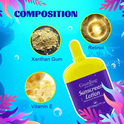 Guanjing Sunscreen Lotion SPF 90 Retinol & Vitamin E – 80g