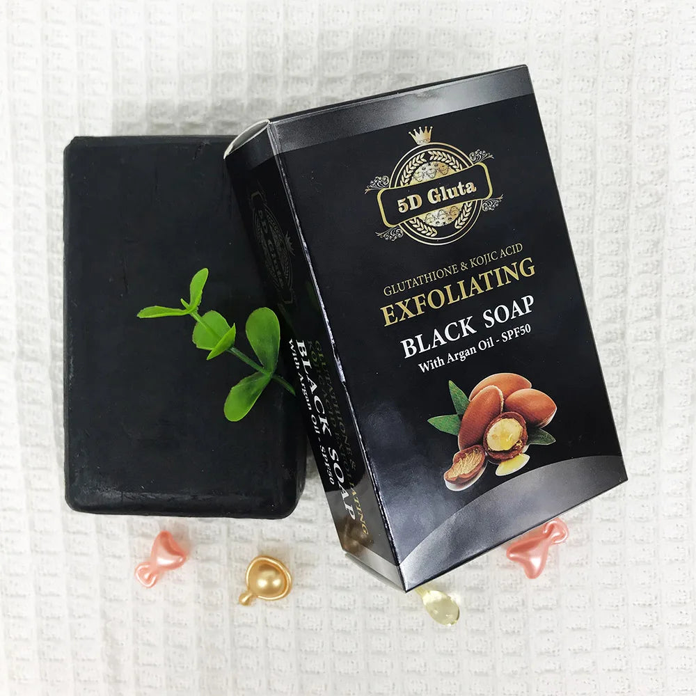 5D Gluta Exfoliating Black Soap
