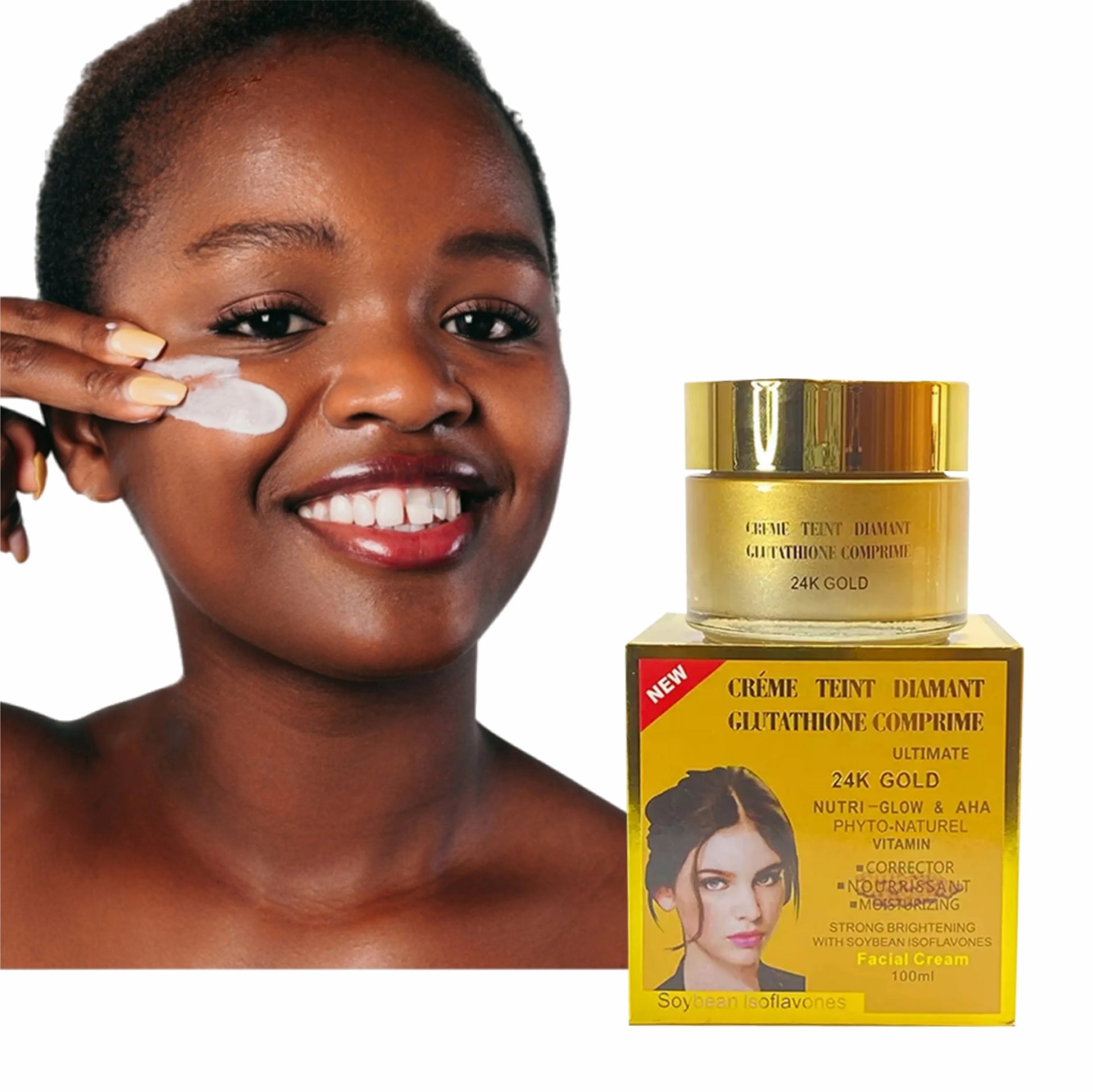 24K GOLD NUTRI-GLOW & AHA FACIAL CREAM Starsam Naturals 24K GOLD NUTRI-GLOW & AHA FACIAL CREAM Starsam Naturals