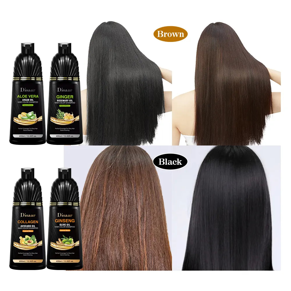 Disaar Ginseng Olive Oil Hair Color Shampoo – Natural Coverage with Nourishing Care