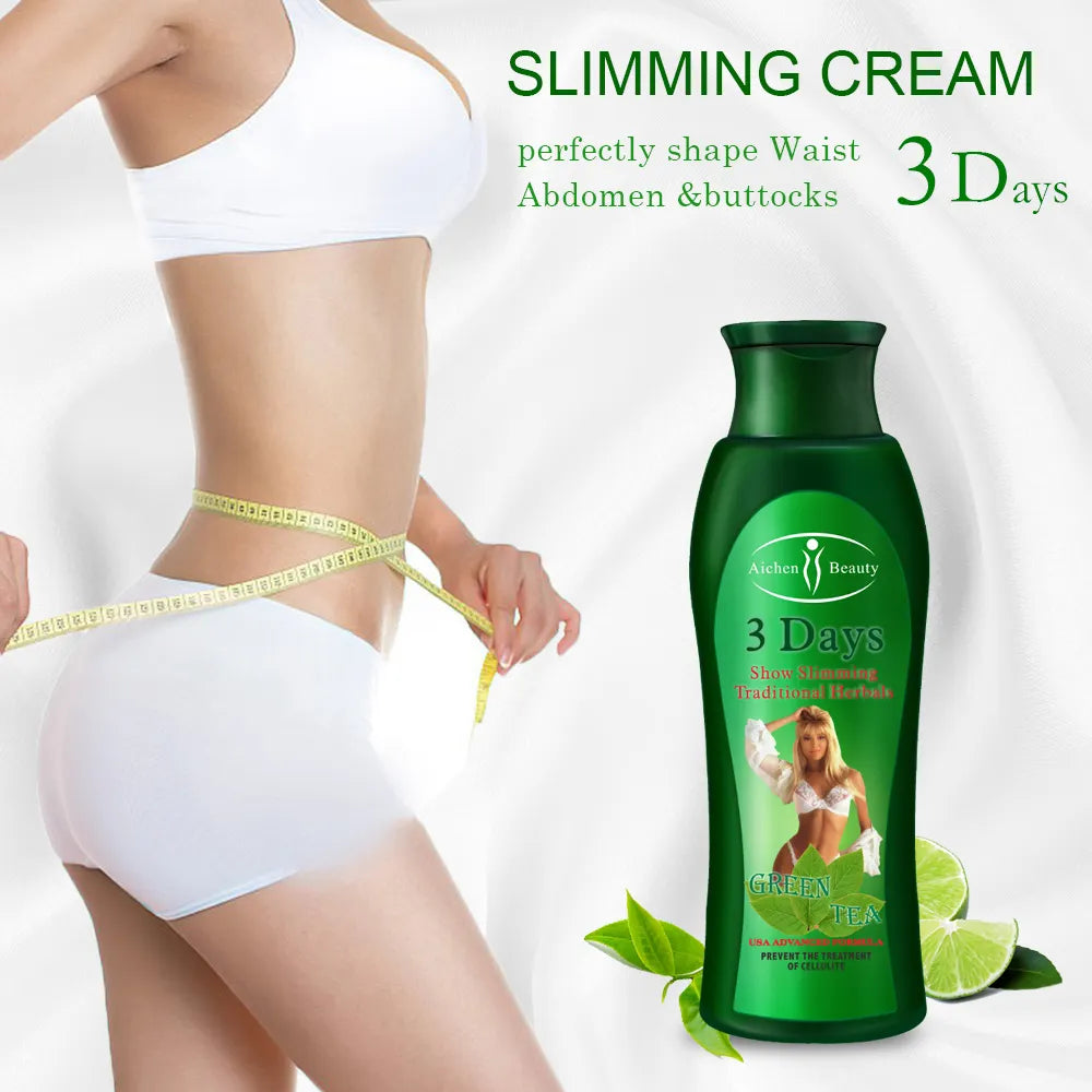 Aichun Beauty 3Days Show Slimming Pack - Hot Long Chilli &Ginger Slimming Cream (200ml) And Green Tea Slimming Cream( 200 Ml )