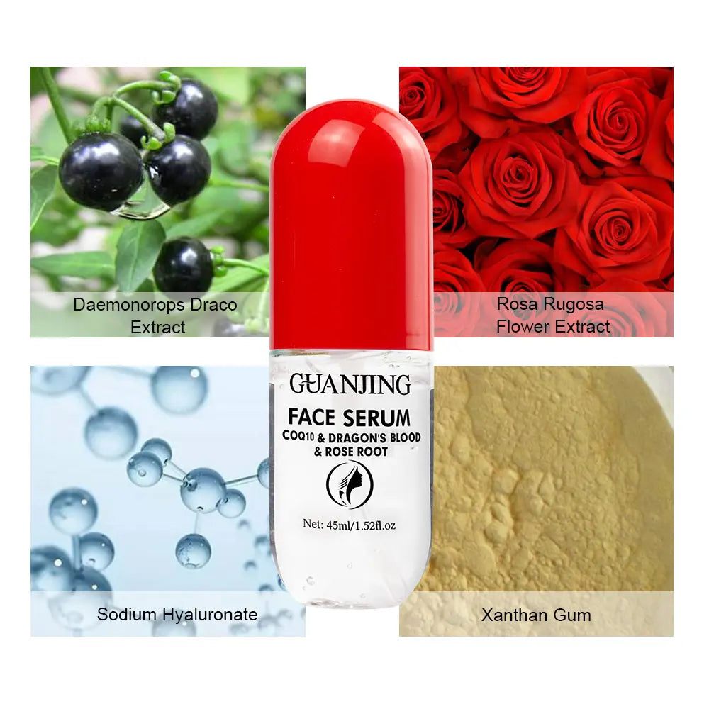 Guanjing Organic Face Serum with Rose and Dragon Blood Extract – 45ml