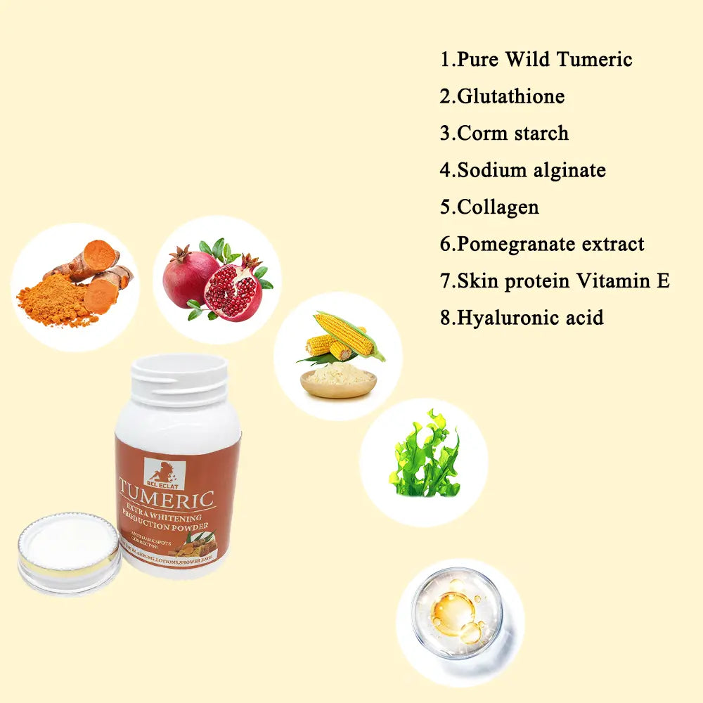 Bel Eclat Tumeric Extra Whitening Production Powder