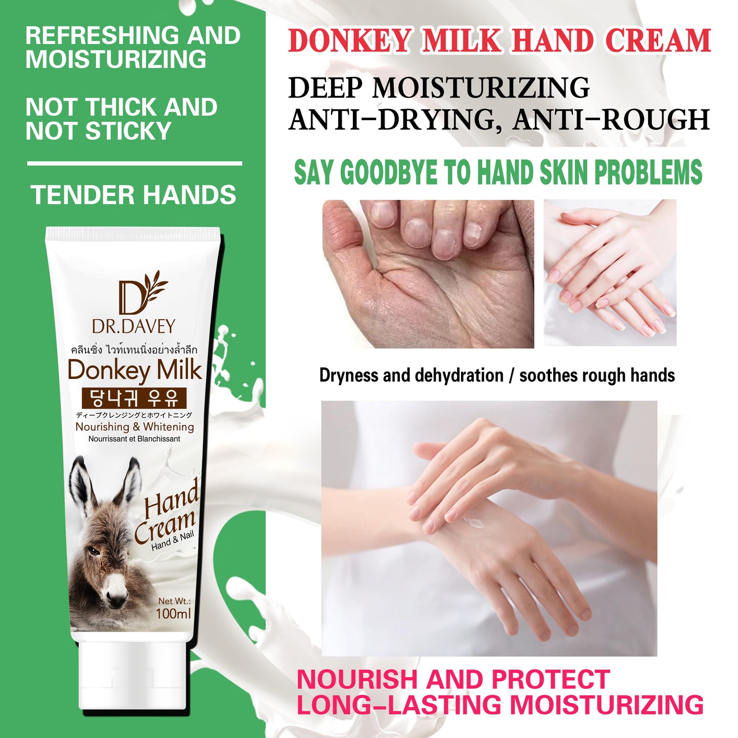 Dr. Davey Donkey Milk Nourishing & Whitening Hand Cream