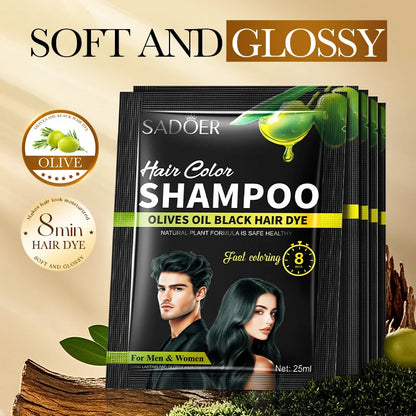 SADOER Hair Color Shampoo – Instant Hair Dye for Men & Women