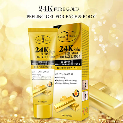 Aichun Beauty 24K Gold Deep Cleansing Face & Body Peeling Gel