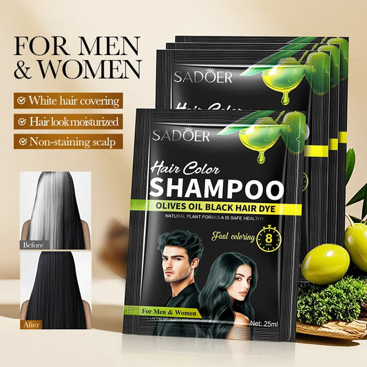SADOER Hair Color Shampoo – Instant Hair Dye for Men & Women