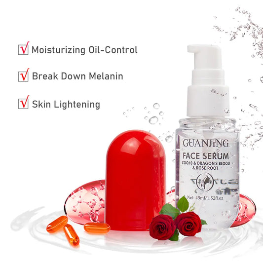 Guanjing Organic Face Serum with Rose and Dragon Blood Extract – 45ml