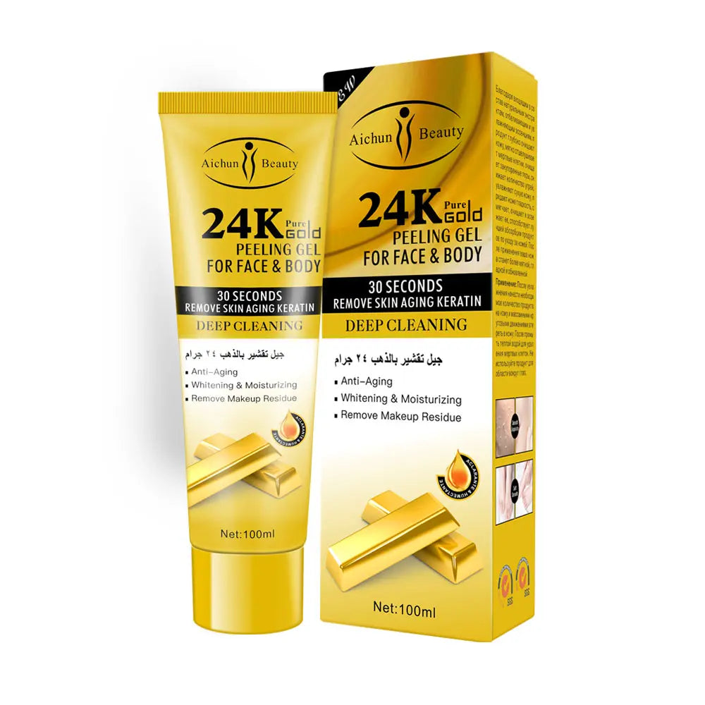 Aichun Beauty 24K Gold Deep Cleansing Face & Body Peeling Gel
