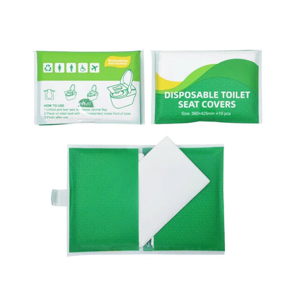 DR. RASHEL 20 pieces Hygienic Travel Pack Disposable WC Seat Cover Paper Flushable Disposable Toilet Seat Covers Paper