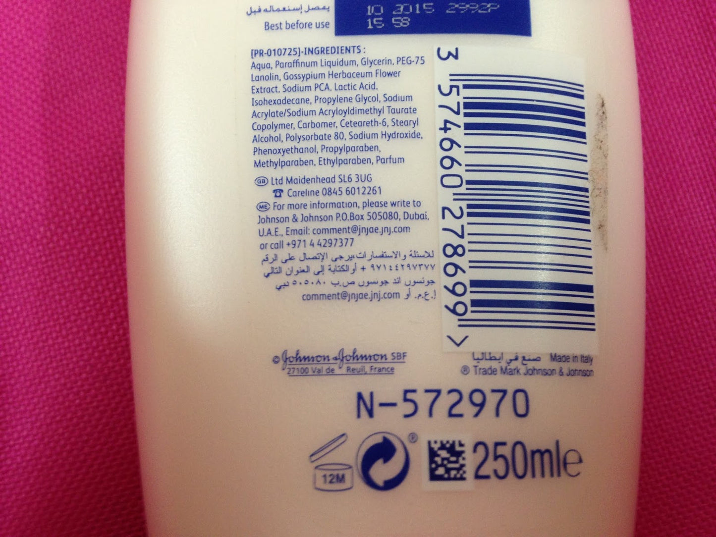 Johnson's Body Care 24 Hour Moisture Body Lotion