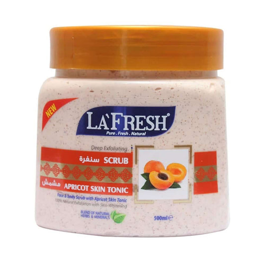 La Fresh Deep Exfoliating Apricot Skin Whitening Scrub (500ml)