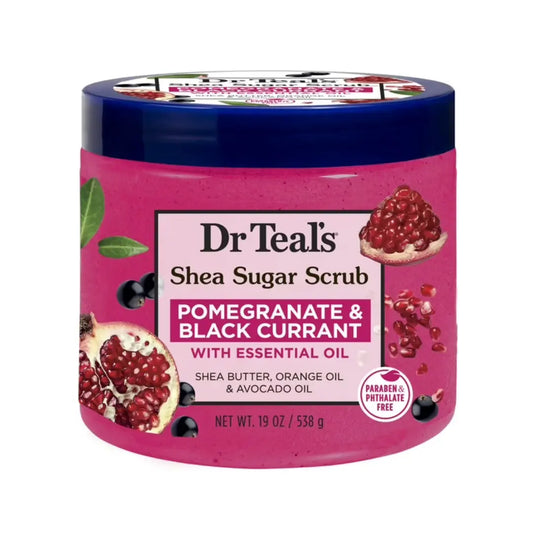 Dr Teal’s Shea Sugar Body Scrub – Pomegranate & Black Currant Essential Oils