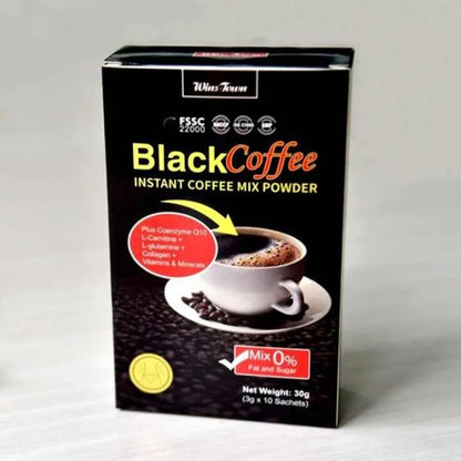 Wins Town Black Coffee Instant Mix Powder 30g Black